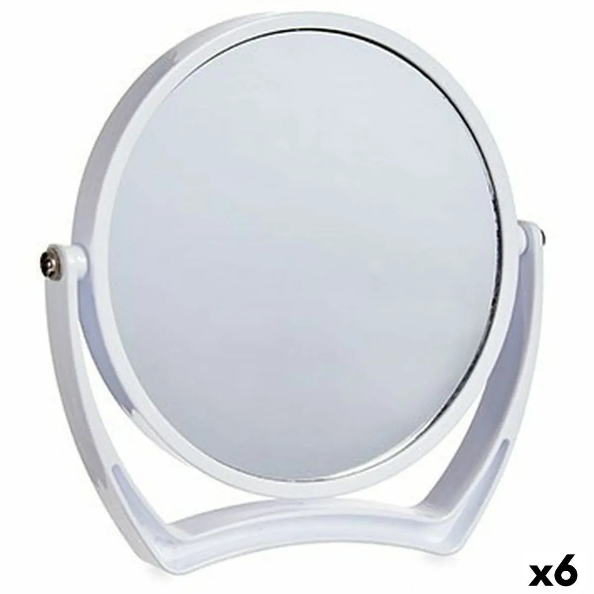 Miroir Grossissant Blanc Verre Plastique 19 x 18,7 x 2 cm (6 Unités) Mamm