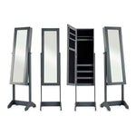 Miroir Porte-bijoux Gris Bois MDF (36 x 140 x 36,5 cm) Mamm