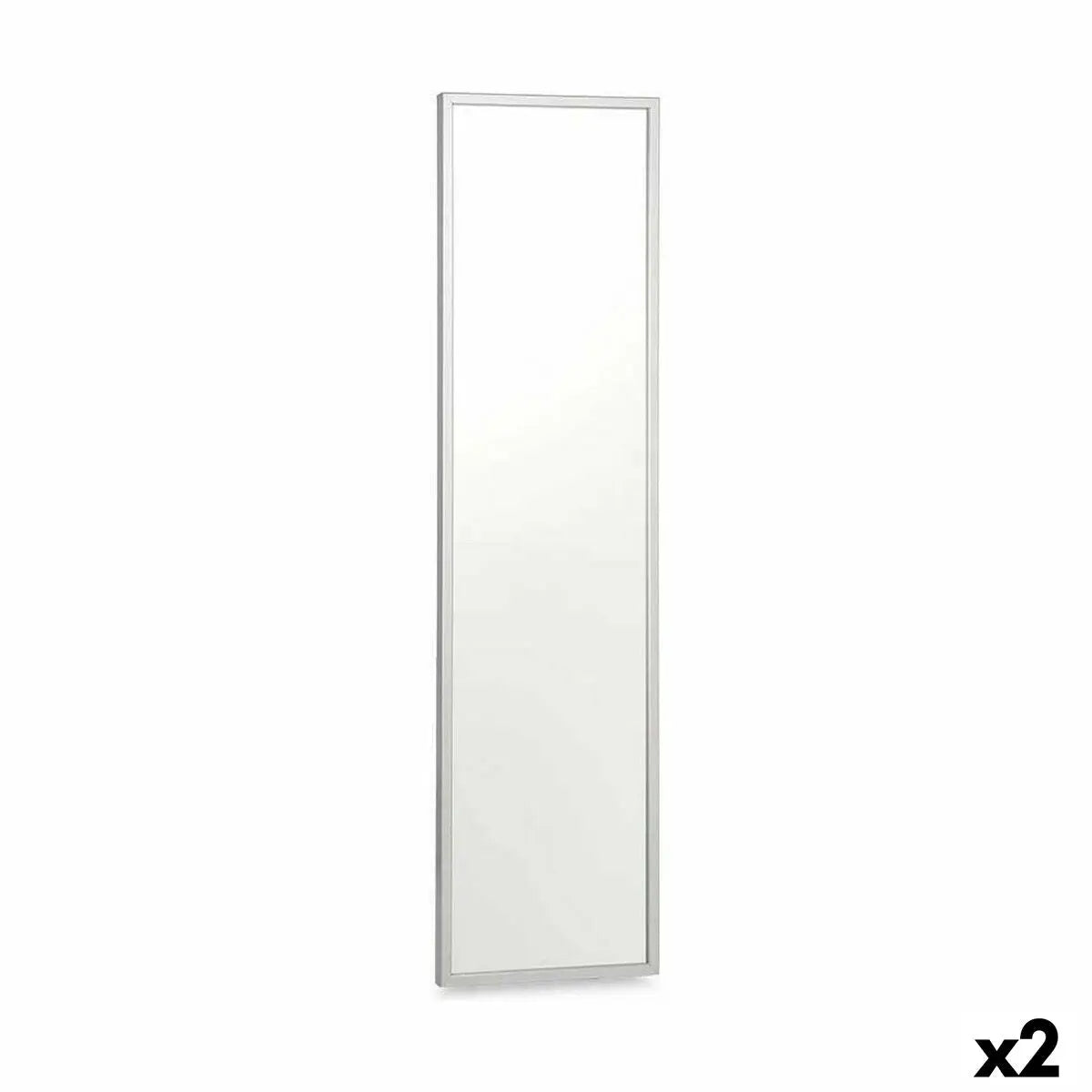 Miroir mural 30 x 120 cm Argenté Bois MDF (2 Unités) Mamm