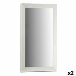 Miroir mural Blanc Bois verre 64,3 x 84,5 x 1,5 cm (2 Unités) Mamm