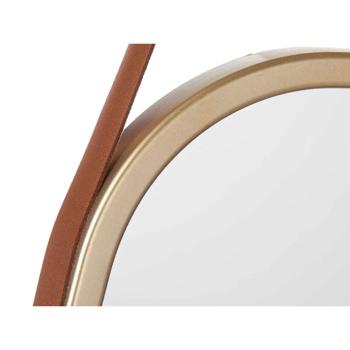 Miroir mural Marron champagne Verre Cuir Synthétique 43 x 65 x 3 cm (4 Unités) Mamm