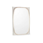 Miroir mural Marron champagne Verre Cuir Synthétique 43 x 65 x 3 cm (4 Unités) Mamm
