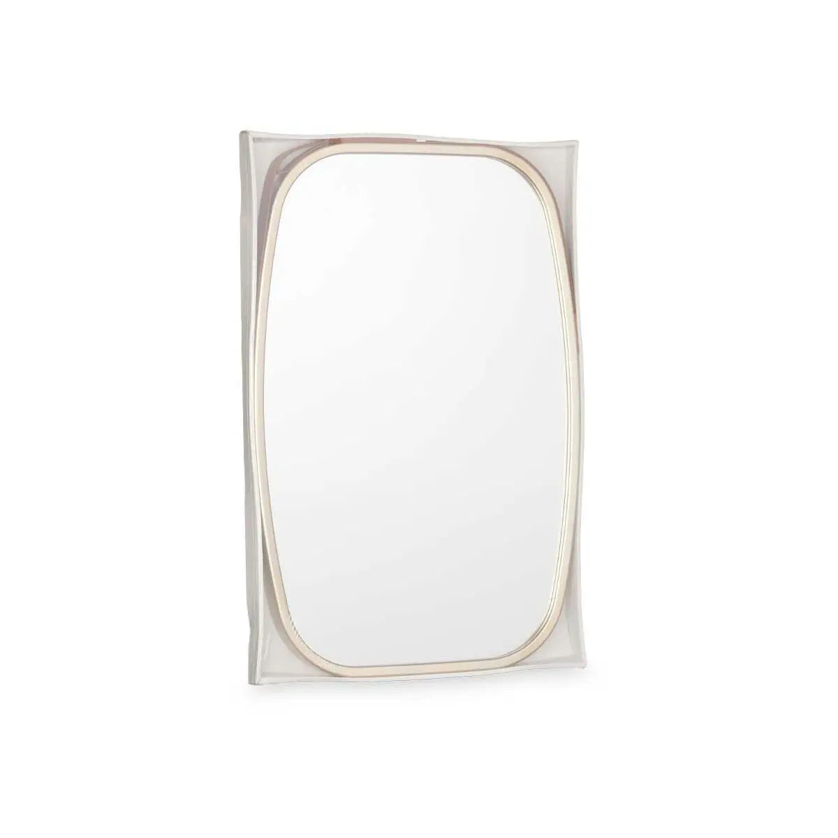 Miroir mural Marron champagne Verre Cuir Synthétique 43 x 65 x 3 cm (4 Unités) Mamm