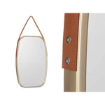 Miroir mural Marron champagne Verre Cuir Synthétique 43 x 65 x 3 cm (4 Unités) Mamm