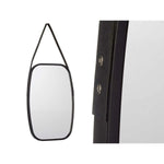 Miroir mural Noir Verre Cuir Synthétique 43 x 65 x 3 cm (4 Unités) Mamm