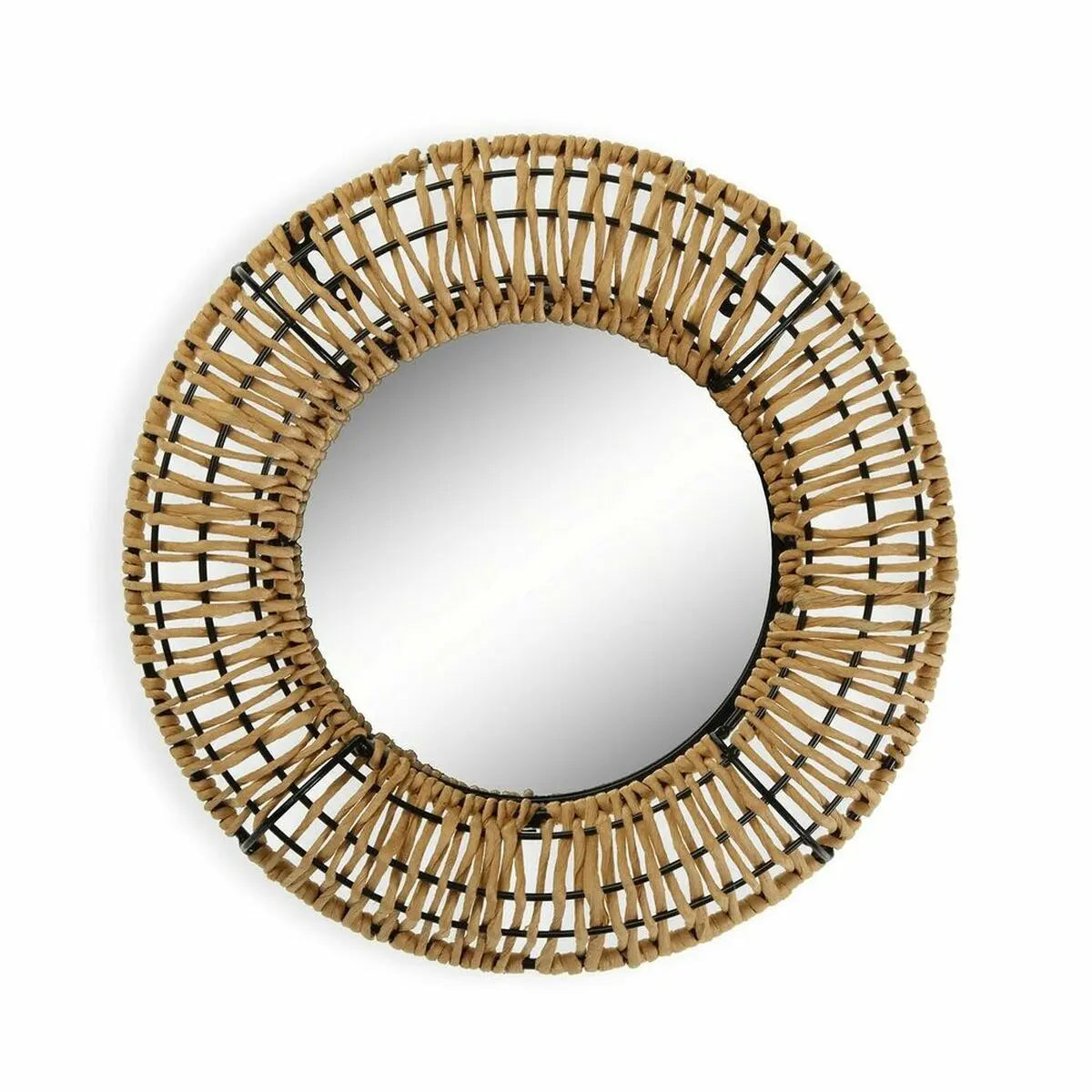 Miroir mural Versa Argos Miroir Rotin Bambou (2 x 30 x 30 cm) Mamm