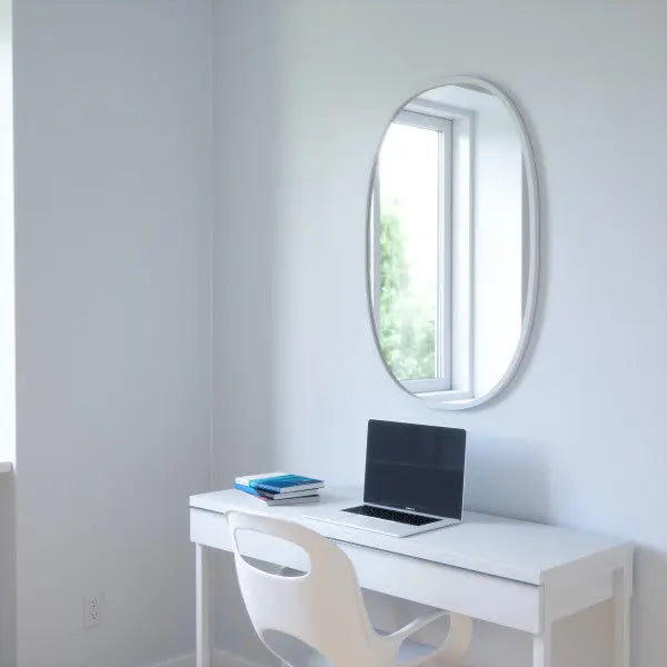 Miroir ovale HUB couleur gris umbra Mamm