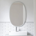 Miroir ovale HUB couleur gris umbra Mamm