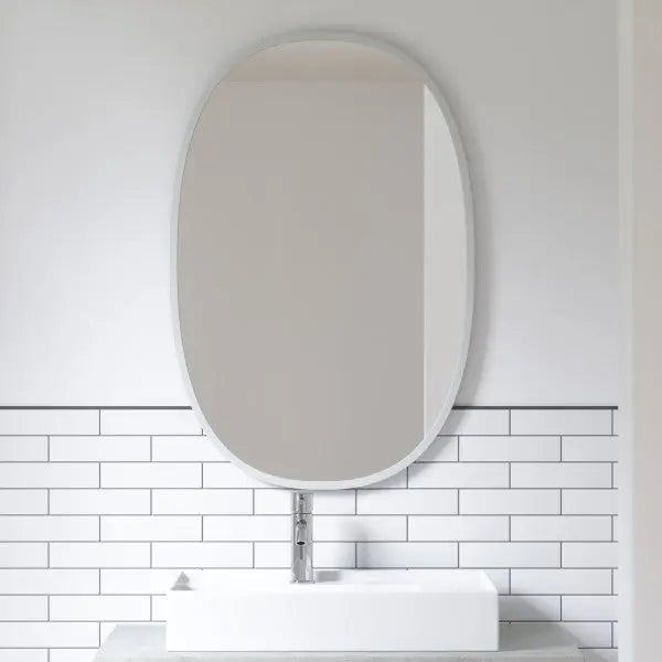 Miroir ovale HUB couleur gris umbra Mamm