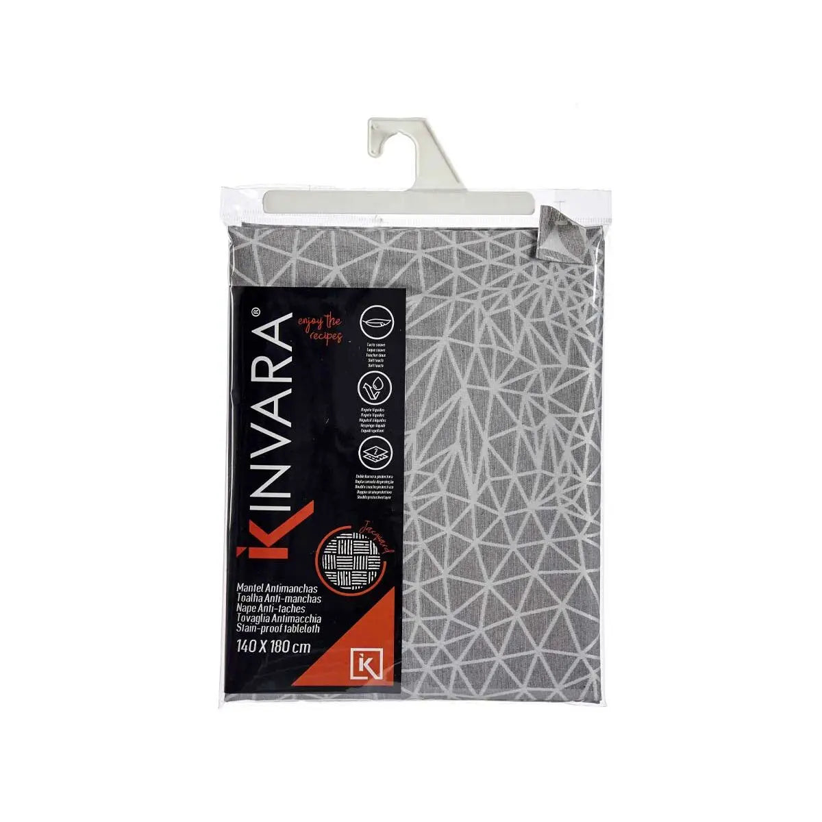 Nappe Abstrait Gris Jacquard Blanc (140 x 180 cm) Mamm