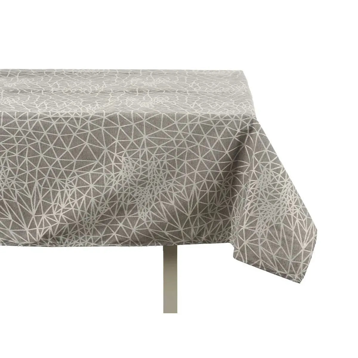 Nappe Abstrait Gris Jacquard Blanc (140 x 180 cm) Mamm