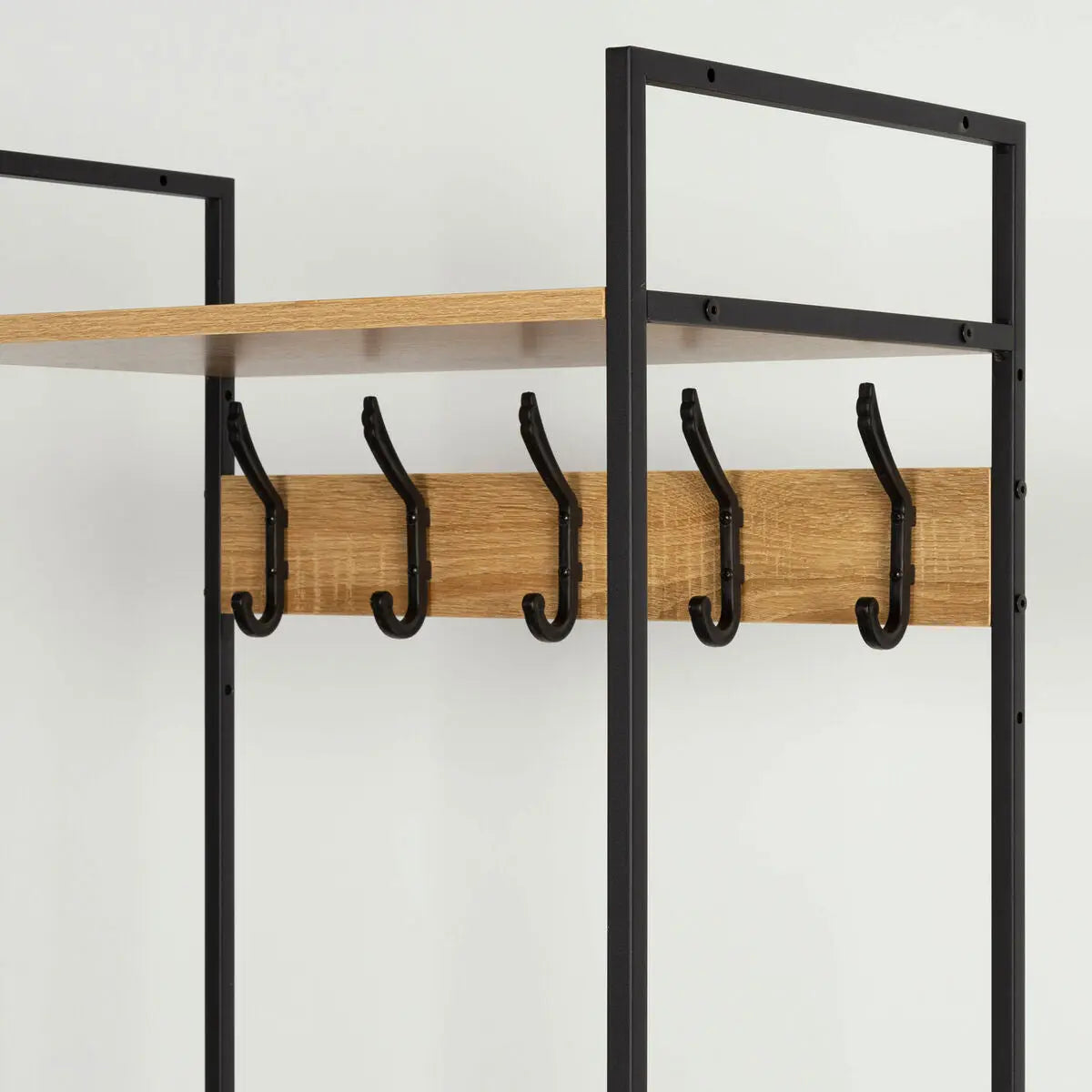 Porte-manteaux avec étagères Max Home Acier Mélamine Contre-plaqué Minimaliste 60 x 175 x 40 cm Bigbuy