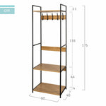 Porte-manteaux avec étagères Max Home Acier Mélamine Contre-plaqué Minimaliste 60 x 175 x 40 cm Bigbuy