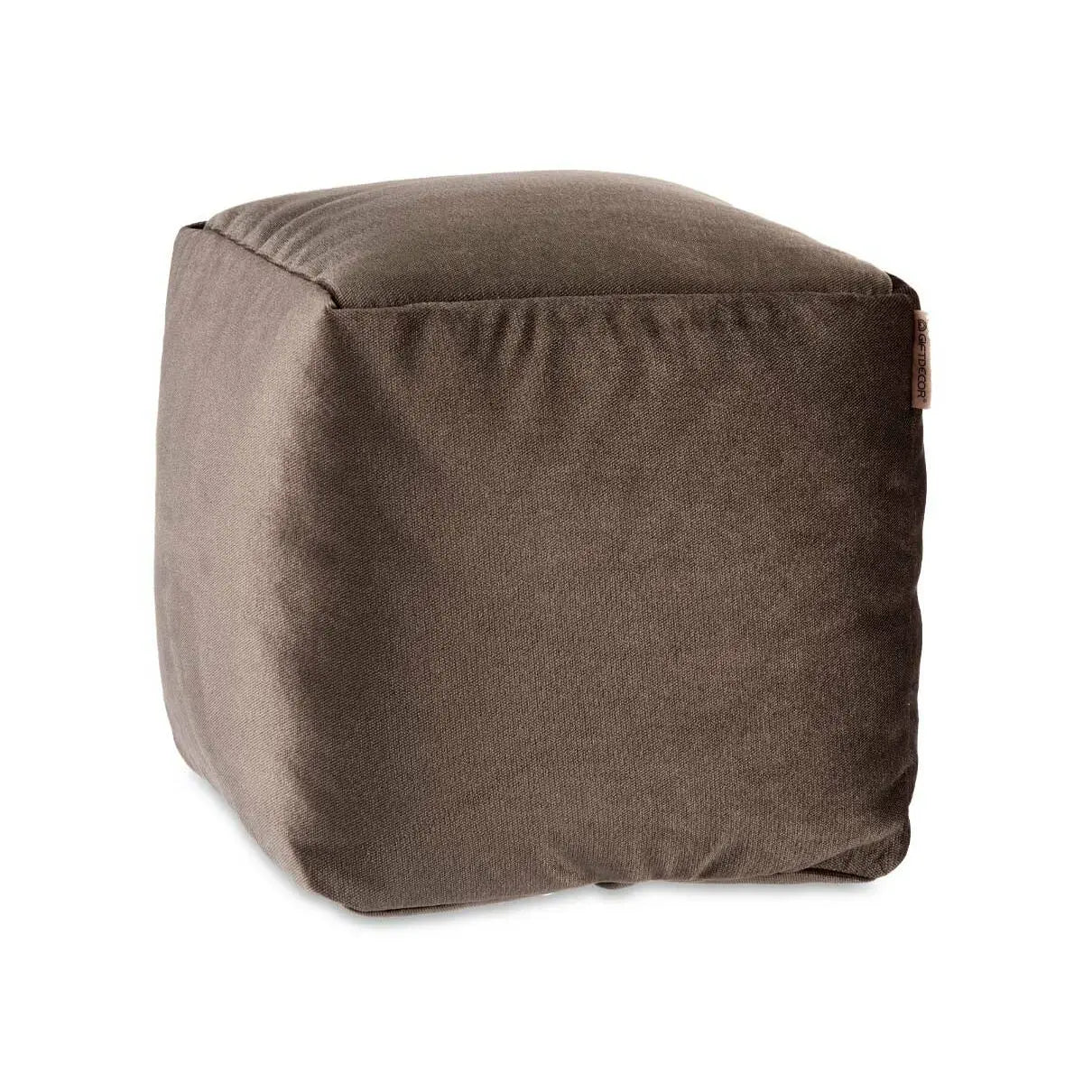 Pouf Velours Gris 30 x 30 x 30 cm (4 Unités) Mamm