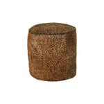 Repose-pied DKD Home Decor 46 x 46 x 50 cm Noir Marron Léopard Colonial Bigbuy