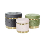 Repose-pied DKD Home Decor 60 x 60 x 47 cm Velours Bois MDF Mamm