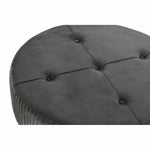 Repose-pied DKD Home Decor 80 x 80 x 38 cm Scandi Gris Bois Velours Gris foncé Velvet Bigbuy