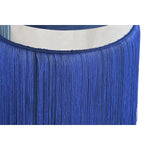 Repose-pied DKD Home Decor Argenté Métal Bleu ciel Blue marine Frange 35 x 35 x 41 cm (2 Unités) Mamm