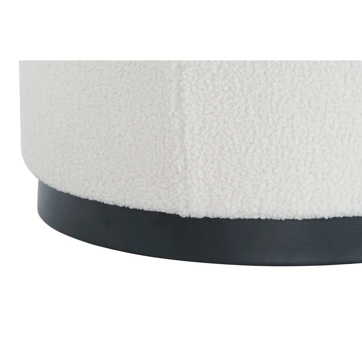 Repose-pied DKD Home Decor Blanc Noir Polyester Bois MDF Scandi 60 x 60 x 45 cm (3 Unités) Bigbuy