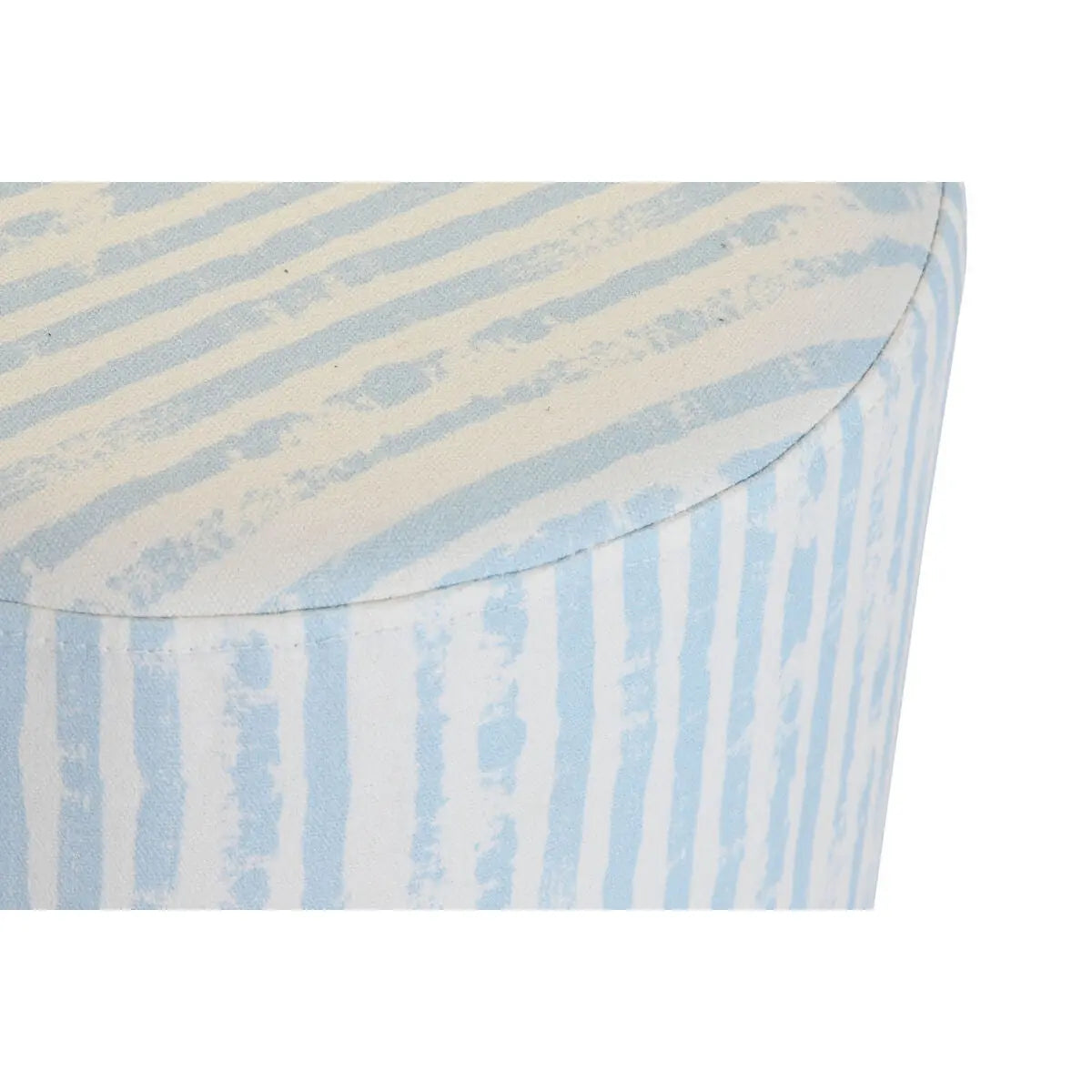 Repose-pied DKD Home Decor Bleu Blanc Métal Rayures méditerranéen 34 x 34 x 40 cm Bigbuy