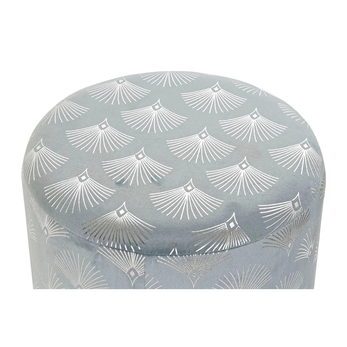 Repose-pied DKD Home Decor Bleu Polyester Métal Doré (35 x 35 x 43 cm) Mamm