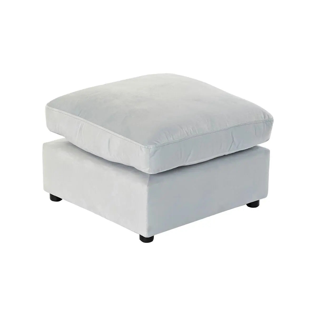 Repose-pied DKD Home Decor Bois Polyester Celeste Moderne (55 x 55 x 35 cm) Mamm