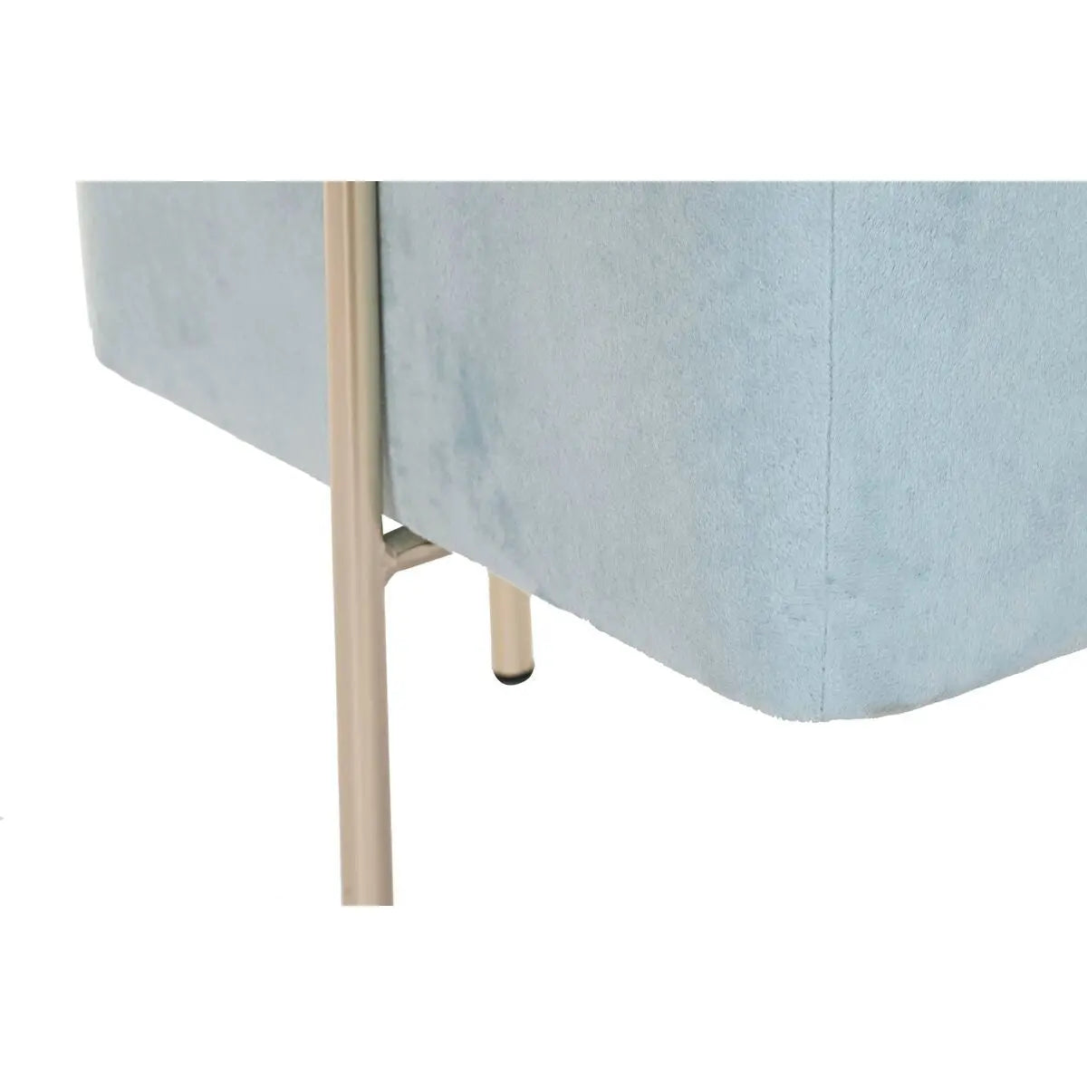 Repose-pied DKD Home Decor Doré Métal Bleu ciel (34 x 34 x 40 cm) Bigbuy