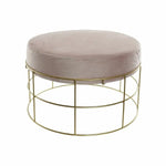 Repose-pied DKD Home Decor Doré Métal Polyester Rose clair (60 x 60 x 37.5 cm) Mamm