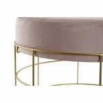 Repose-pied DKD Home Decor Doré Métal Polyester Rose clair (60 x 60 x 37.5 cm) Mamm