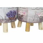 Repose-pied DKD Home Decor Gris Bicyclette Rose Lila PU Pin (30 x 30 x 30 cm) (2 Unités) (30 x 30 x 32 cm) Bigbuy