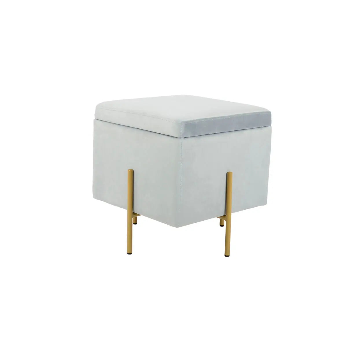 Repose-pied DKD Home Decor Gris Métal Polyester (45 x 45 x 45 cm) Bigbuy