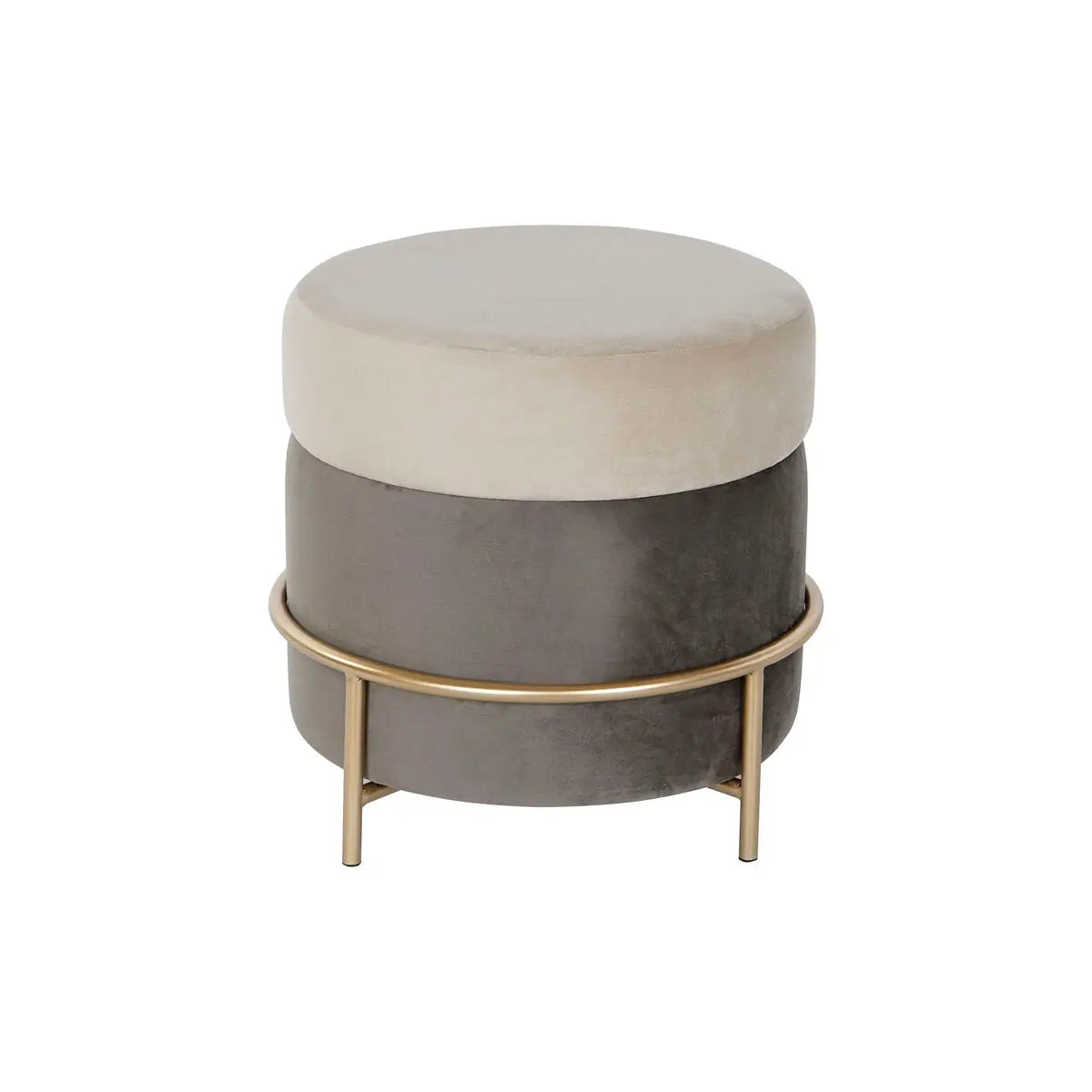 Repose-pied DKD Home Decor Marron Gris Doré Métal 48 x 48 x 46 cm Mamm