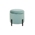 Repose-pied DKD Home Decor Métal Turquoise Polyester (42 x 42 x 42 cm) Mamm