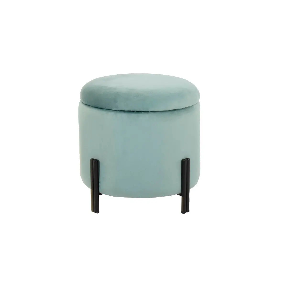 Repose-pied DKD Home Decor Métal Turquoise Polyester (42 x 42 x 42 cm) Mamm