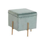 Repose-pied DKD Home Decor Métal Turquoise Polyester (45 x 45 x 45 cm) Bigbuy