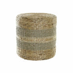 Repose-pied DKD Home Decor Multicouleur Naturel Aluminium Boho 42 x 42 x 40 cm Mamm