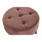 Repose-pied DKD Home Decor Naturel Bois Velours Rose clair (61 x 61 x 38 cm) Bigbuy