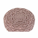 Repose-pied DKD Home Decor Naturel Rose clair Bois Boho Macramé 53 x 53 x 31 cm Mamm