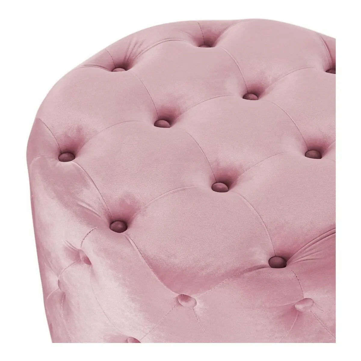 Repose-pied DKD Home Decor Rose Velvet Bois MDF Glam (2 pcs) Bigbuy