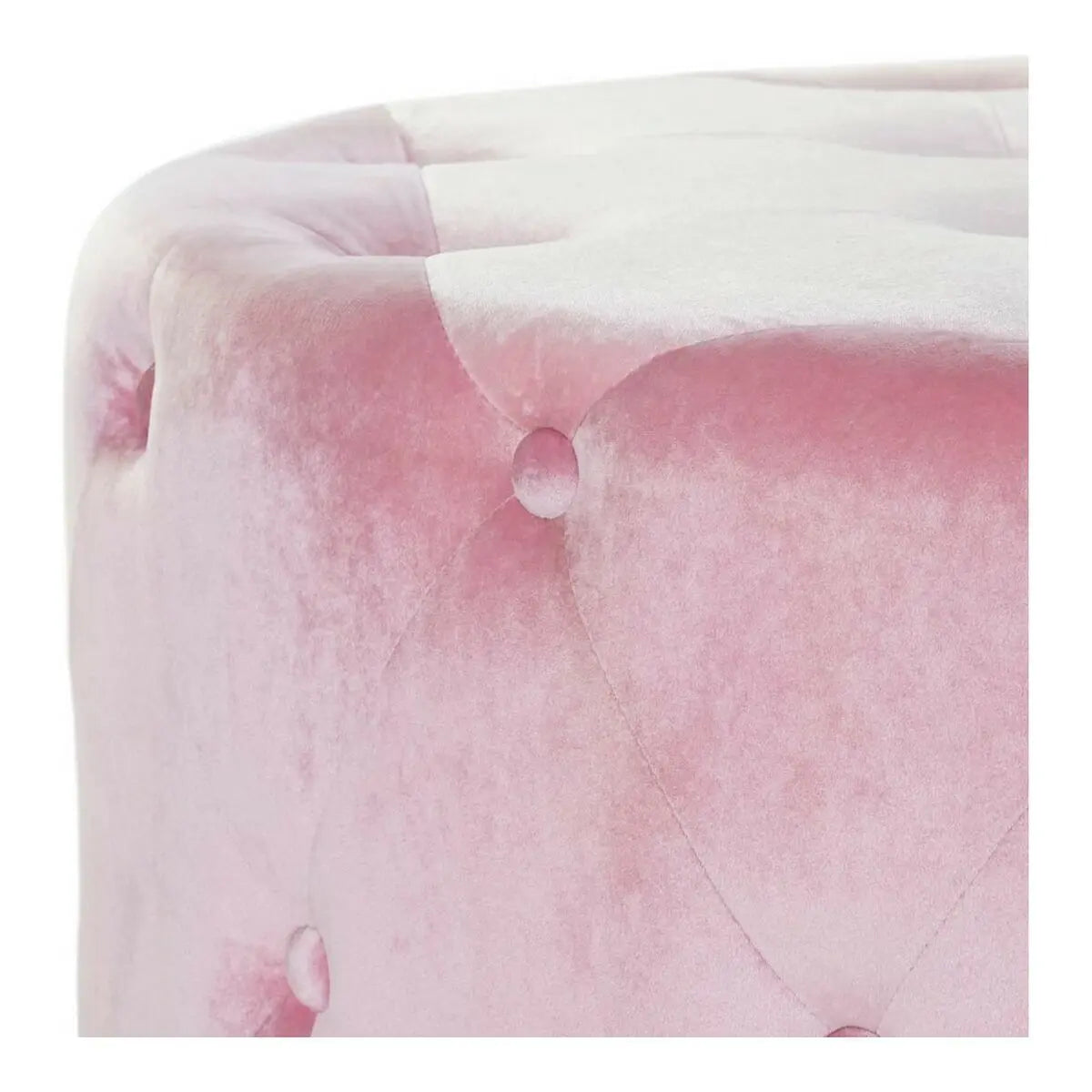 Repose-pied DKD Home Decor Rose Velvet Bois MDF Glam (2 pcs) Bigbuy
