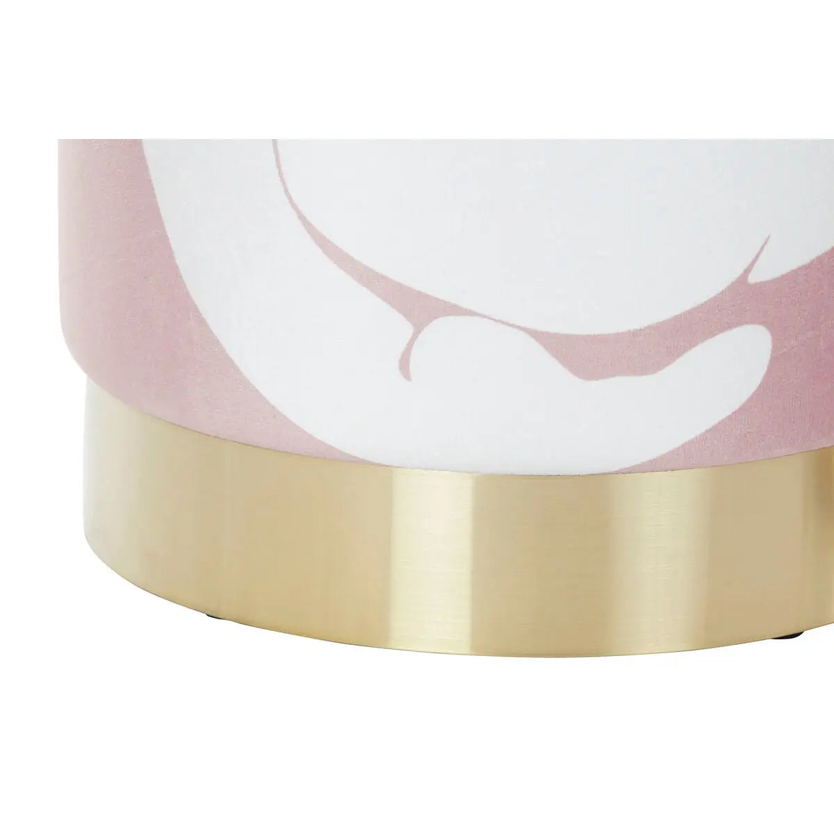 Repose-pied DKD Home Decor Scandi Doré Blanc Rose clair 30 x 30 x 38 cm (2 Unités) Bigbuy