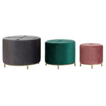 Repose-pied DKD Home Decor Velours 60 x 60 x 45 cm Bois MDF Mamm