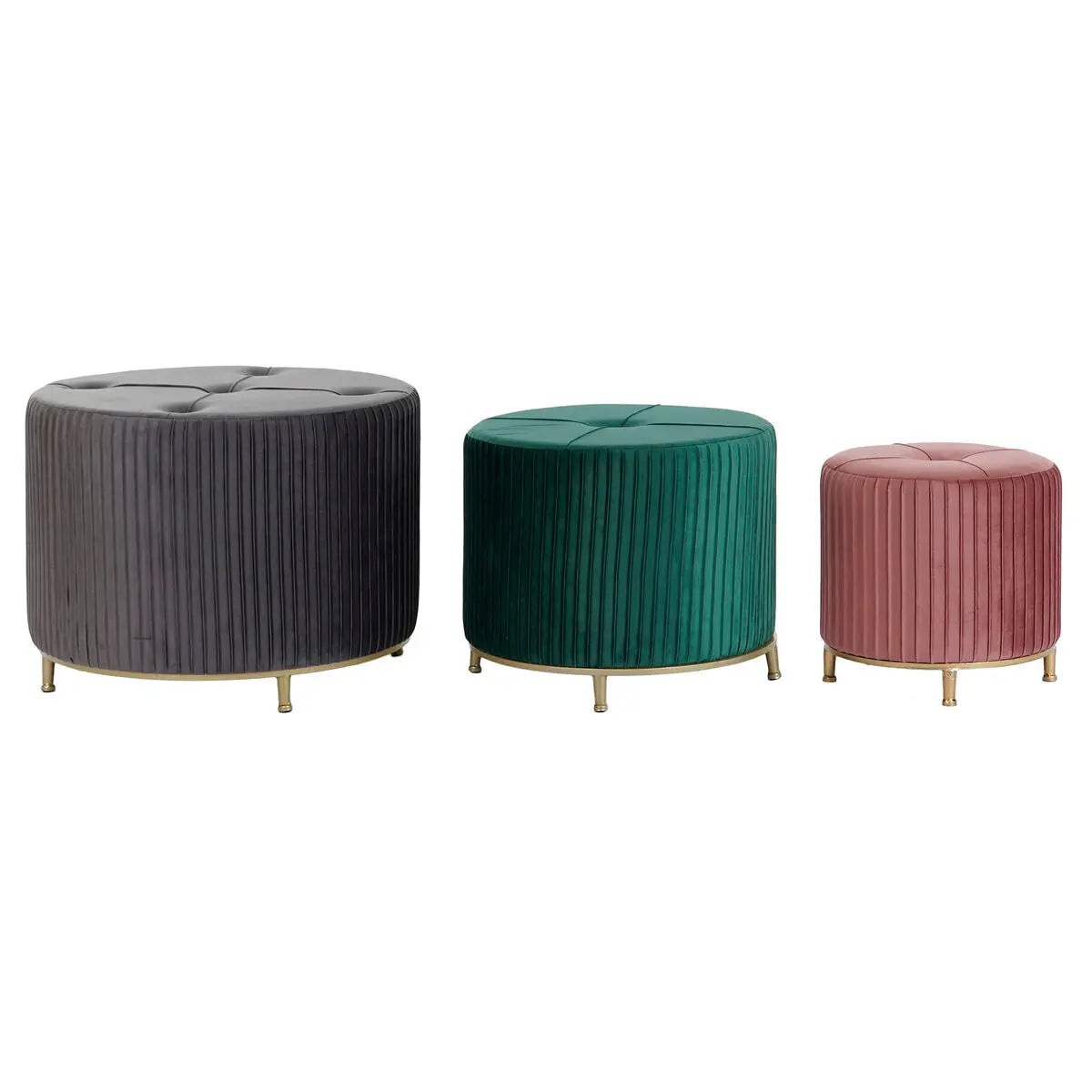 Repose-pied DKD Home Decor Velours 60 x 60 x 45 cm Bois MDF Mamm