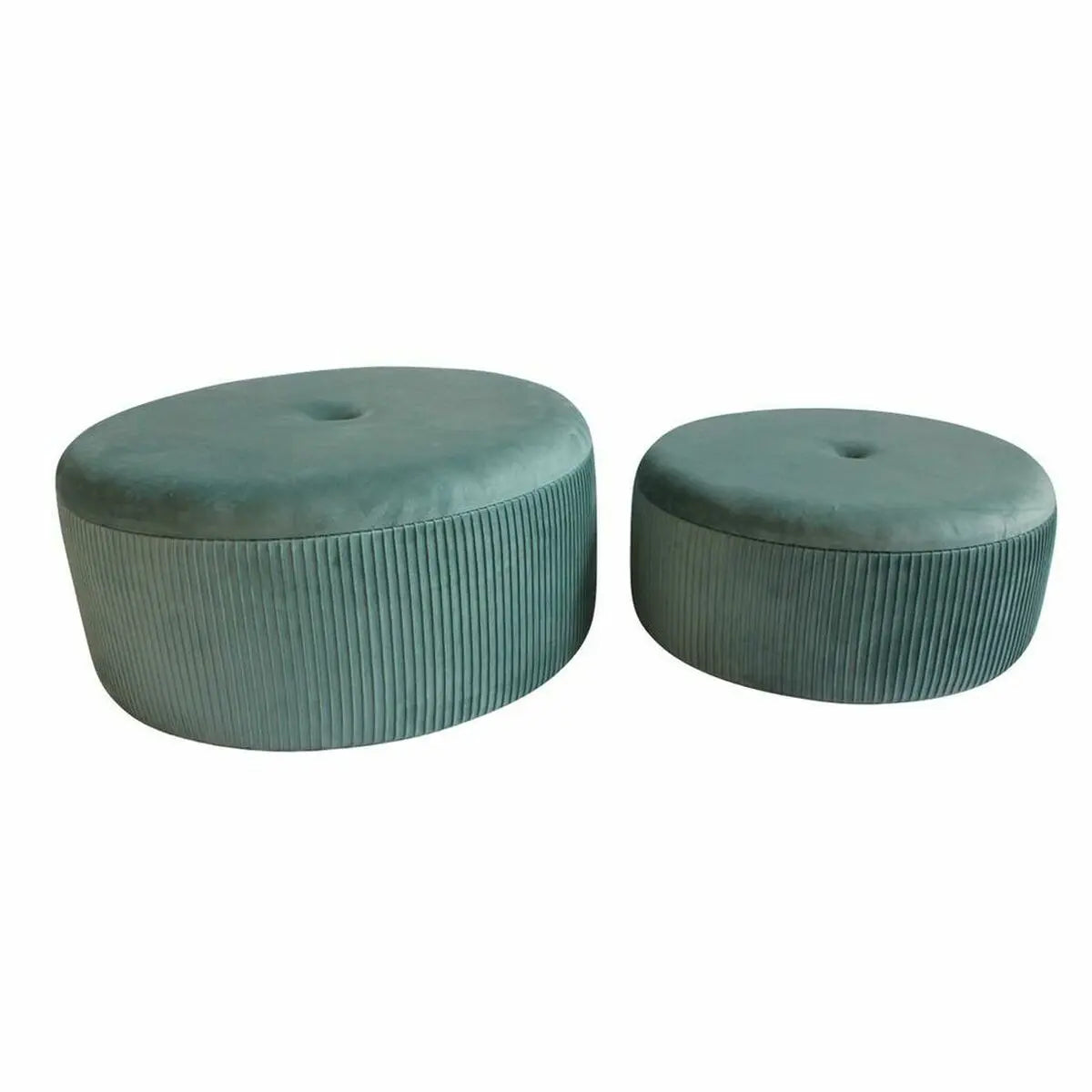 Repose-pied DKD Home Decor Vert Bois MDF Velours 70 x 70 x 28 cm Mamm