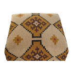 Repose-pied Home ESPRIT Beige Moutarde 80 x 80 x 44 cm Bigbuy
