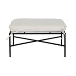 Repose-pied Home ESPRIT Blanc Noir Métal Urbaine 75 x 50 x 45 cm Bigbuy