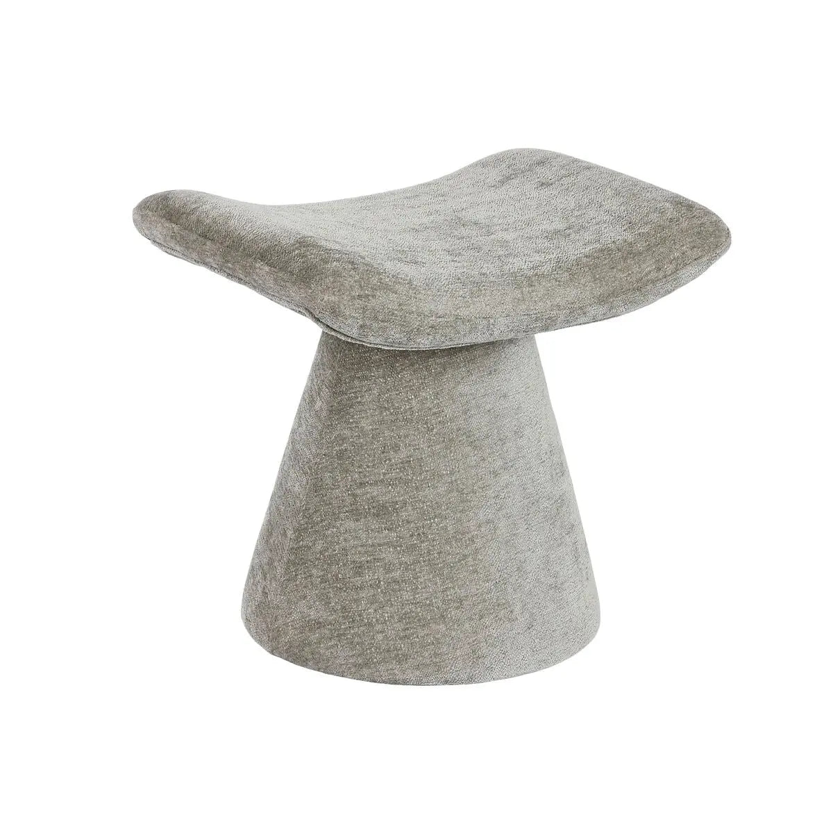 Repose-pied Home ESPRIT Gris Polyester Bois MDF Moderne 52 x 40 x 48,5 cm Bigbuy