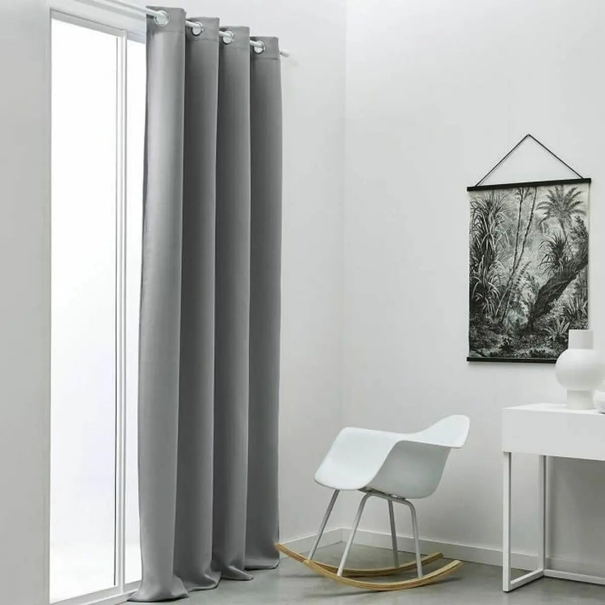 Rideau TODAY Acier Gris clair 140 x 240 cm Bigbuy