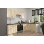 SARA Meuble bas - 4 Tiroirs - Décor chene sonoma - L40xP48xH82 cm - Plan de travail non inclus Mamm