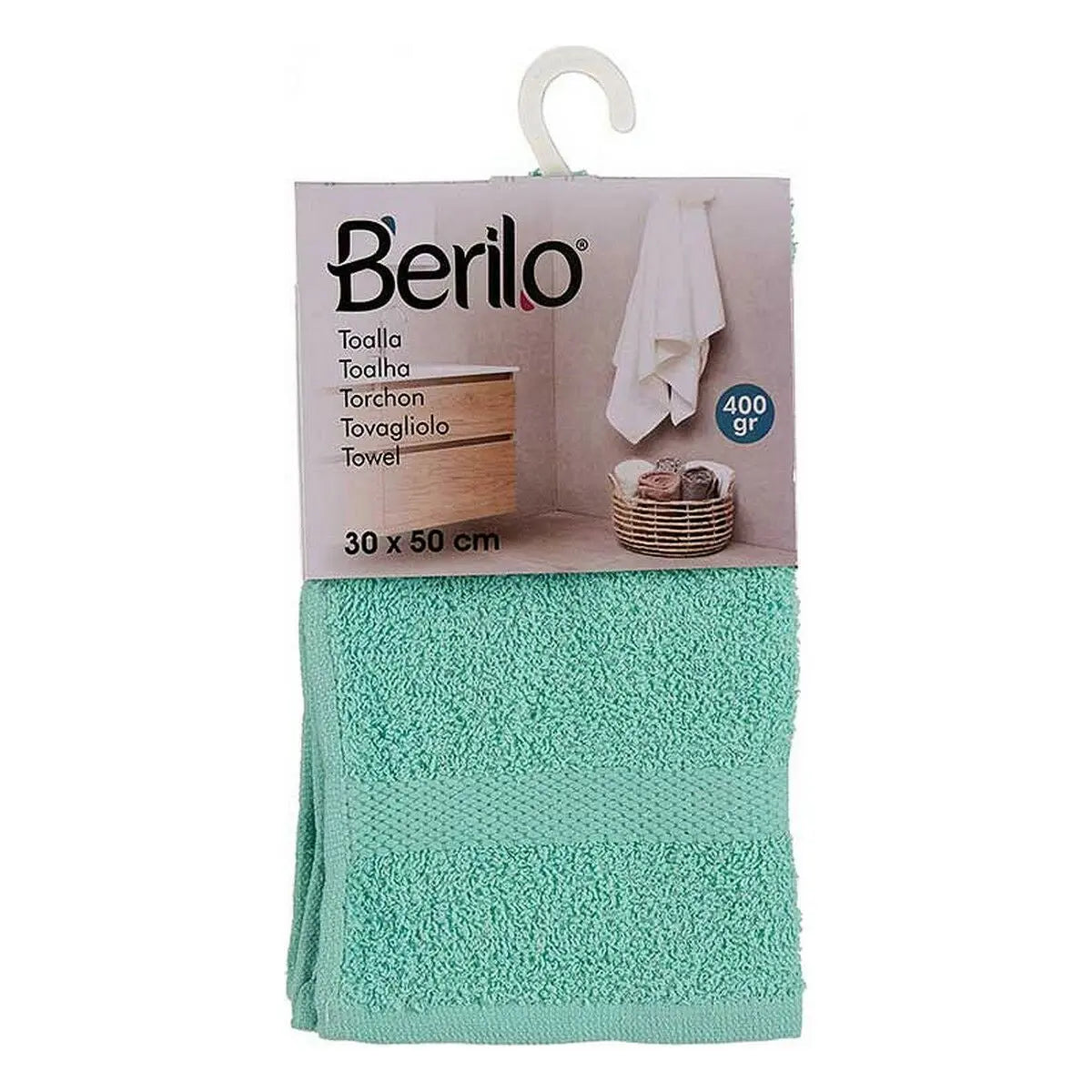 Serviette de toilette 30 x 0,5 x 50 cm Turquoise (12 Unités) Mamm